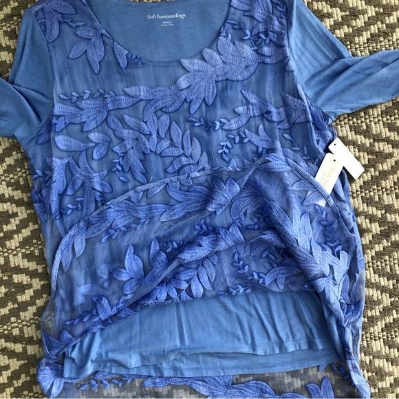 Soft Surroundings heart song tunic embroidered size medium - Picture 9 of 14